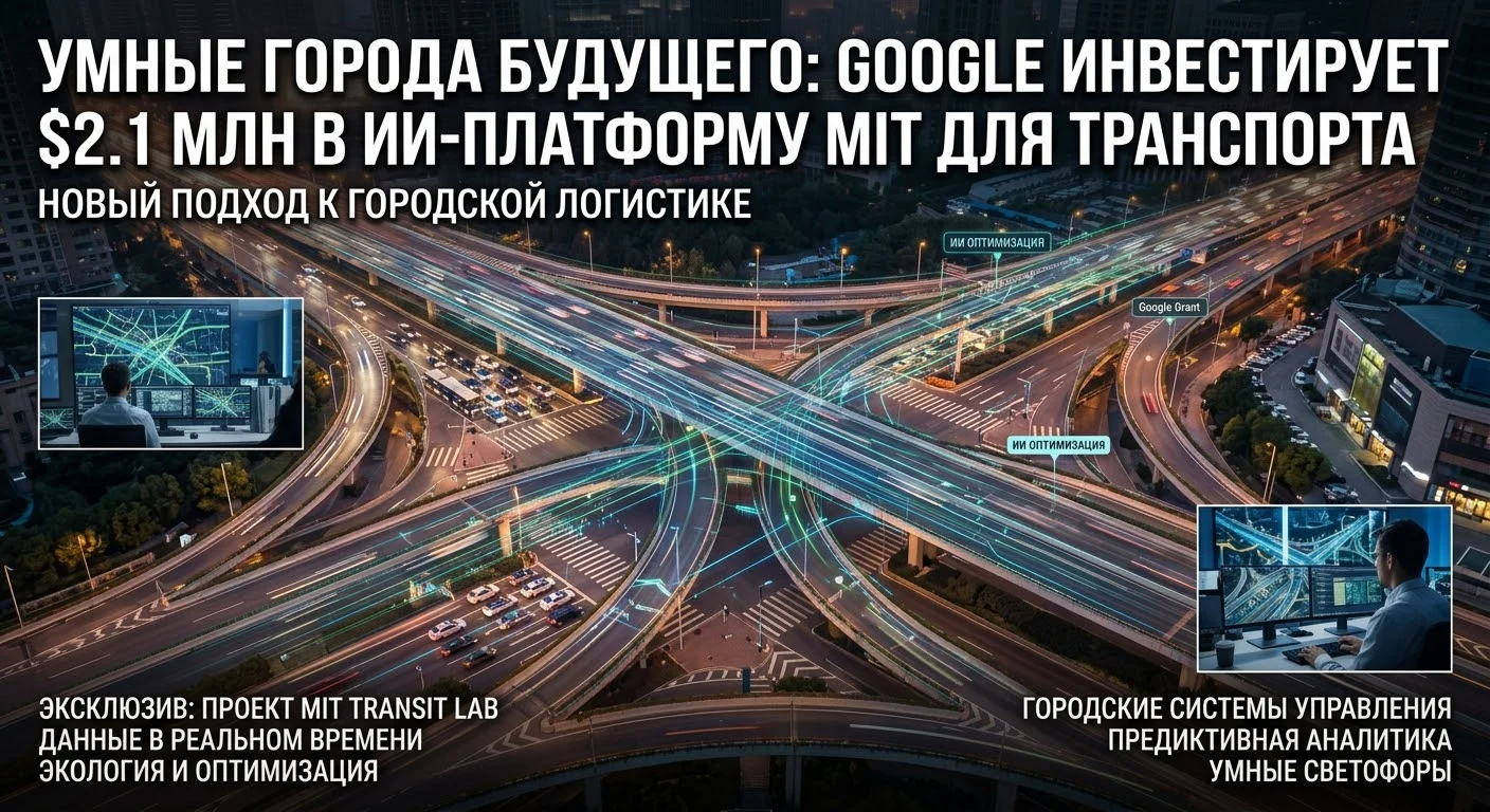 Умные города будущего: Google инвестирует $2,1 млн в ИИ-платформу для транспортных систем от MIT