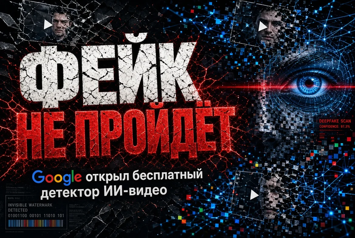 ФЕЙК НЕ ПРОЙДЁТ: Google открыл бесплатный детектор, который видит ИИ-видео