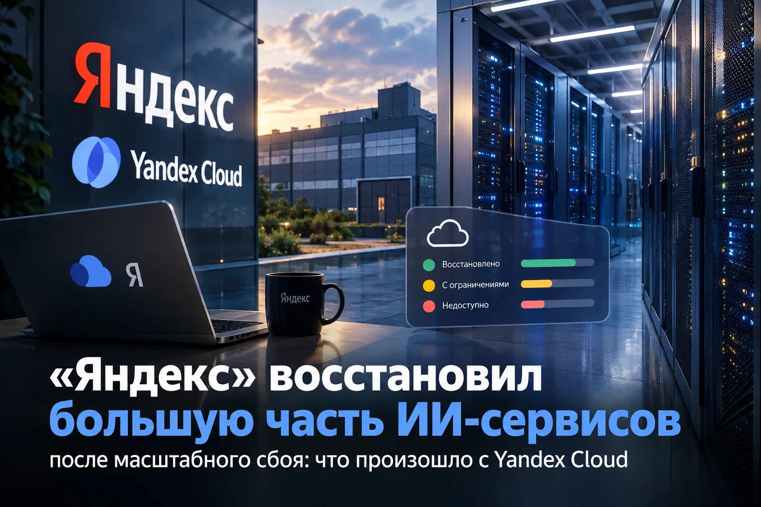 «Яндекс» восстановил большую часть ИИ-сервисов после масштабного сбоя: что произошло с Yandex Cloud